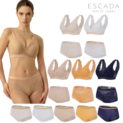 [방송히트]ESCADA  EWBP002 빅사이즈 노와이어 런닝스타일 브라팬티 세트