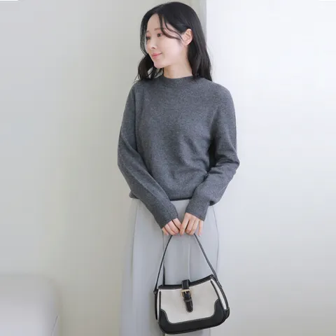 [최초가 129,000원]르블랑 울100 라운드넥 니트 3종세트