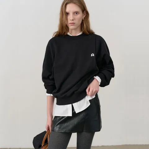 던스트 VEGAN LEATHER SPLIT MINI SKIRT LEATHER_UDSK4C216BK