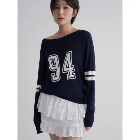 넘버링 풀오버 - 네이비 (125851MQ1R)