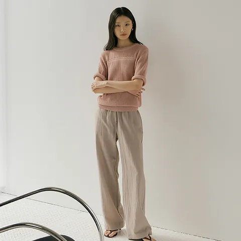 26SS 린넨 블렌디드 링클프리 스트링팬츠 4종