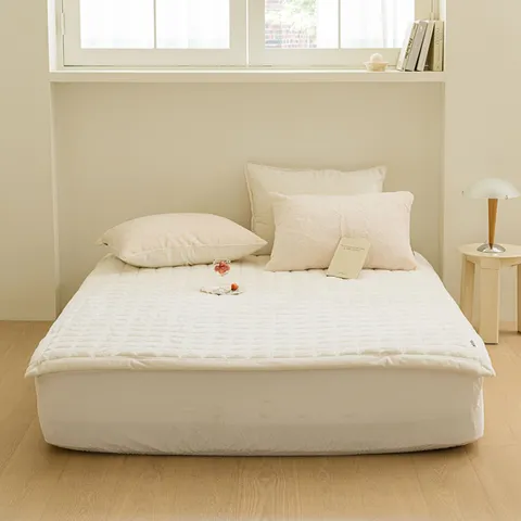 포그밍 장모 극세사 누빔 침대패드 (SS/Q)