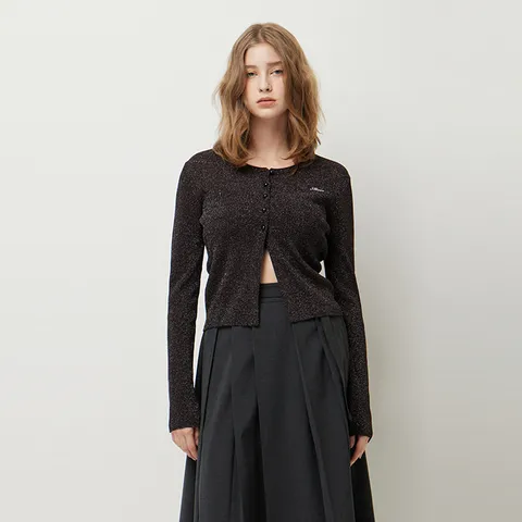 [본사] 메탈 뮤즈 하프 스카시 가디건_SAKC06541BK
