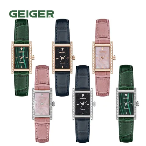 (GEIGER) 여성 다이아몬드 가죽시계 GE1252