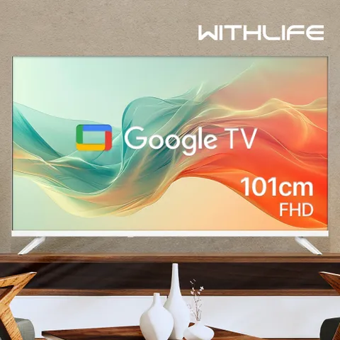 위드라이프 구글 40인치 스마트TV FHD 화이트슬림 LED 소형 티비 에너지1등급티비