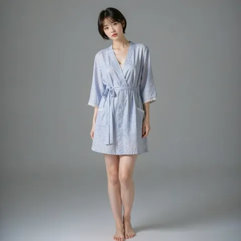 [롯데백화점][바바라(언더웨어)]플라워 골프 여성샤워 가운 AGW4620R