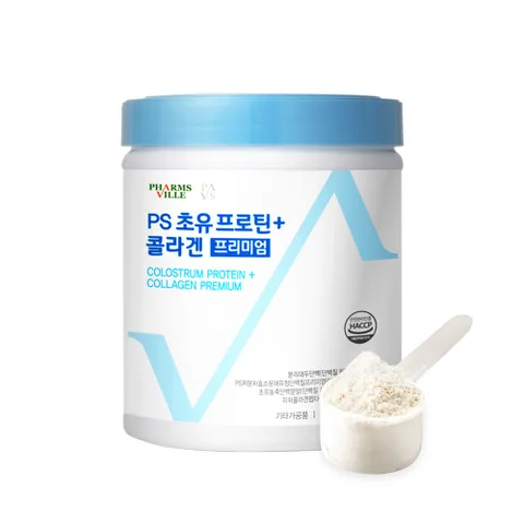 PS 초유 프로틴+콜라겐 프리미엄 저분자 분리유청 단백질 초유단백질 420g x 1통