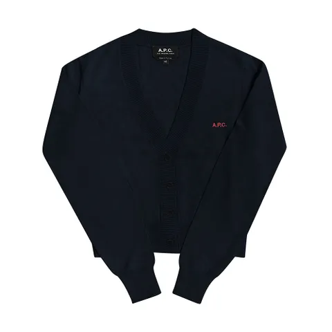 아페쎄 COGDK F22266 TII DARK NAVY/FRAMBOISE BERENICE 베르니스 브이넥 여성 가디건