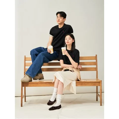 [Essential] 수피마 코튼 라운드넥 티셔츠 - 블랙 (BC5242E125)