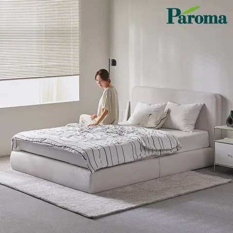 파로마 베이 미고 아쿠아텍스 패브릭 평상형 호텔 침대 프레임 Q OGM0107