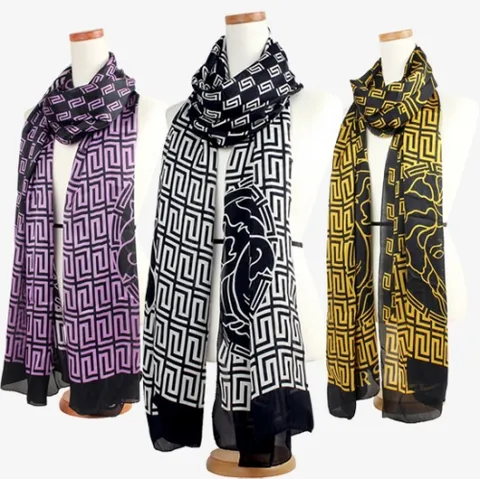 스카프 그라찌아 SCQ4RSB1193 3종 택1 (블랙/골드/퍼플)