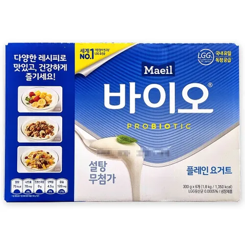 코스트코 매일 바이오 플레인 요거트 1800g(300g x 6개) 설탕무첨가 LGG유산균