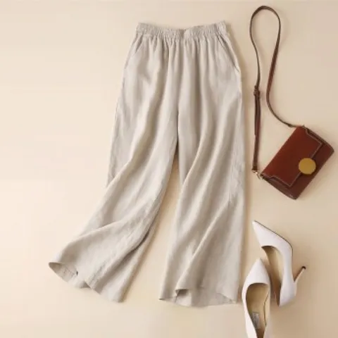 루즈핏 통바지 [위드기프트] 린넨 허리밴딩