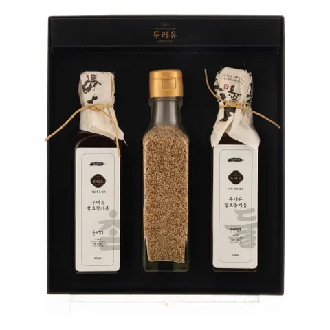 두레유 세트 생들기름 들기름 볶음참깨 250ml 두레유 생들기름 들기름 볶음참깨