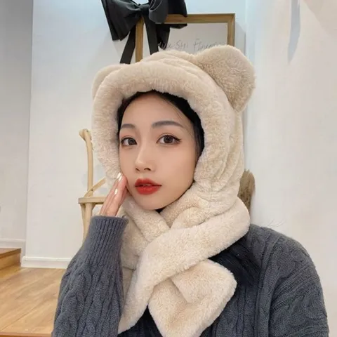 양털 귀달이 모자 털 일체형 겨울 귀마개 뽀글이모자 양털모자 여자친구선물