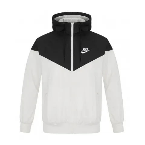 NSW 윈드러너 우븐 러닝 남자 바람막이 후드 자켓 점퍼 화이트블랙 흰검 DA0002-136