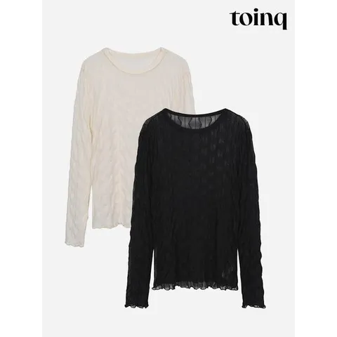 [하프클럽] 웨이브 시스루 티셔츠(T239MTS905W) (T239MTS905W)