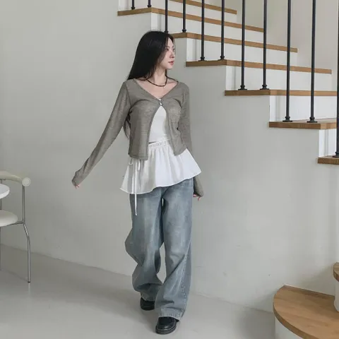 [다잇템] 여자 키치무드 시폰 코디 허리스트랩 스커트