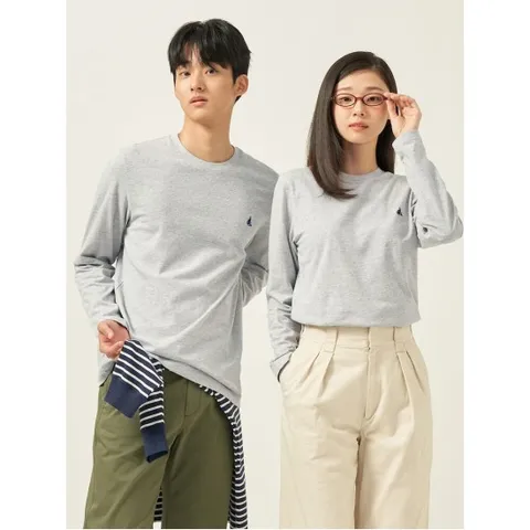 [Essential] 남녀공용 수피마코튼 라운드넥 티셔츠  그레이 (BC5741E023)