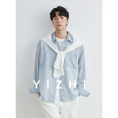 [브리치] 제로투올샵2 / 여름 남성 스트라이프 긴팔 셔츠 블루