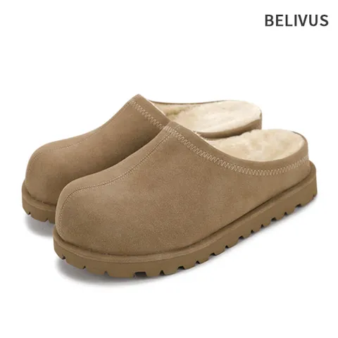 남성 뮬 털 슬리퍼 겨울 단화 슈즈 BJG093