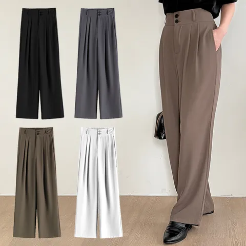 [오브나인] [여름/가을] 어라운드 핀턱 밴딩 와이드 정장 슬랙스