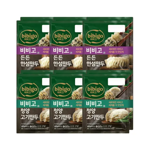 비비고 든든한섬만두 384g 2개입 x3개+청양고기만두 400g 2개입 x3개