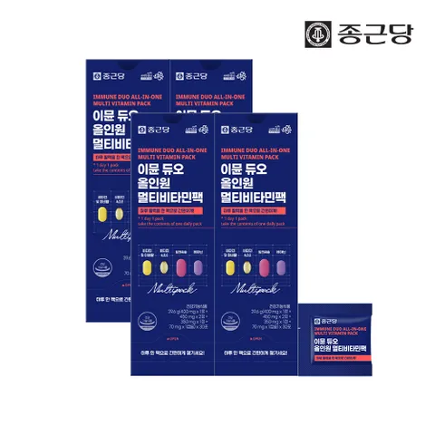 이뮨듀오 올인원 멀티비타민팩 4박스
