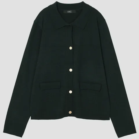 [롯데백화점][유닛]울 혼방 폴로넥 포켓 니트 가디건 UFI3-KCA357N