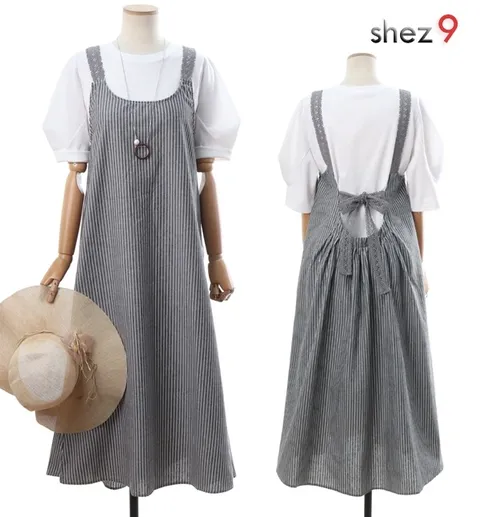 로사 레이스 뒤끈 원피스