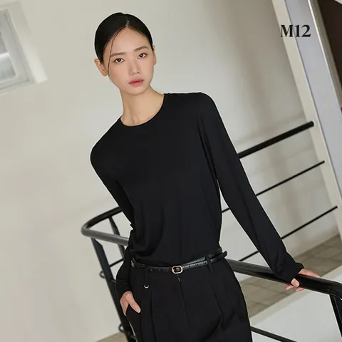M12 25FW 여성 코튼모달스판 티블라우스 5종