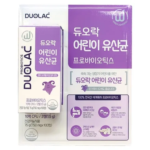 듀오락 어린이 유산균 프로바이오틱스 100정 탕비실