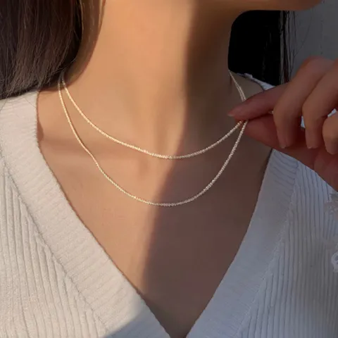 타치크 실버 체인 은목걸이