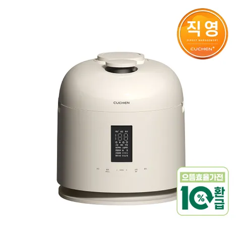 [316Ti스텐내솥] 123 6인용 풀스테인리스 듀얼프레셔  IH압력밥솥 CRT-XPD0670IEGI 아이보리