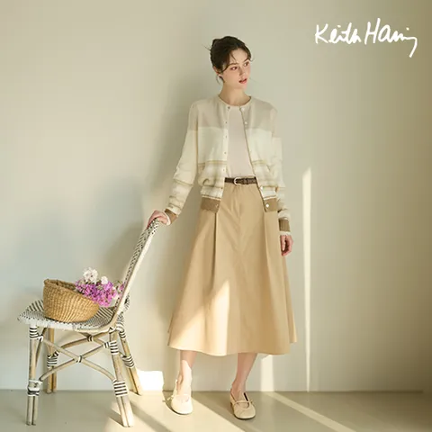 26SS 코튼 플레어 스커트