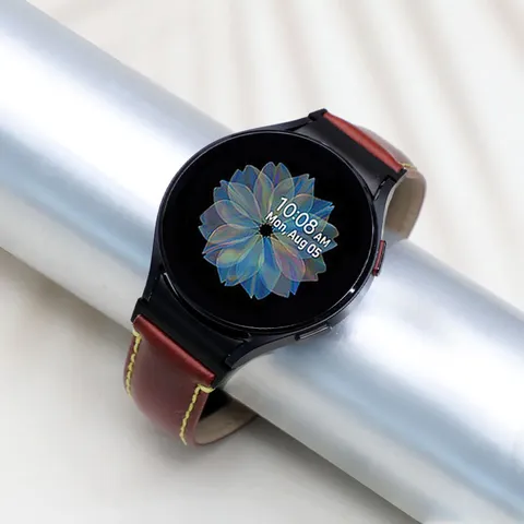 발렌티노루디 VRG115-BR 갤럭시워치 4 전용 오일피 프리미엄 가죽밴드 스트랩 20mm