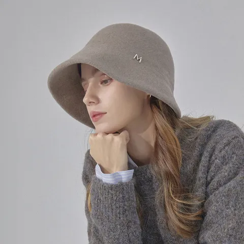 [최초가 92,000원] 라렌느 메리노 울 버킷햇