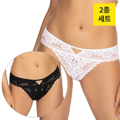 지젤라 레이스 삼각팬티 2종 세트