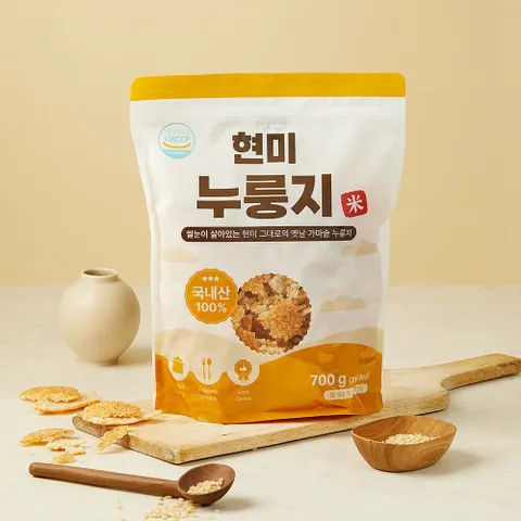 [매홍] 국내산 100% 쌀눈이 살아있는 현미누룽지 700g 1팩 (+서리태 추가)