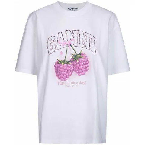 MUST IT_GANNI  26SS HEAVY COTTON JERSEY RASPBERRY A1050140 151 헤비 코튼 저지 라즈베리 티셔츠