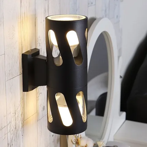 인테리어벽등 벽등 원통 2등 상하 블랙 XH-B4 실내용