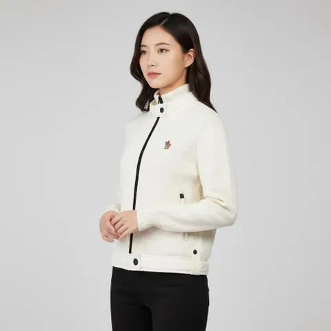 여성 로고패치 패딩 믹스 가디건 9B00009 M1131 036