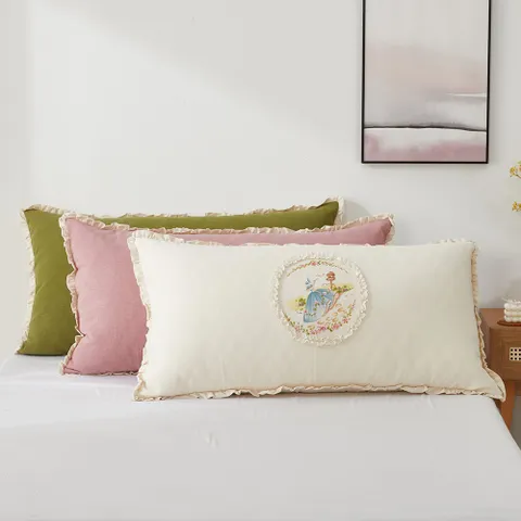 소녀 고급 대쿠션 등쿠션 커버