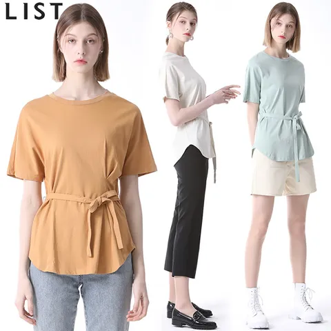 [하프클럽/리스트]도로시 탈부착 벨트 코튼 티셔츠