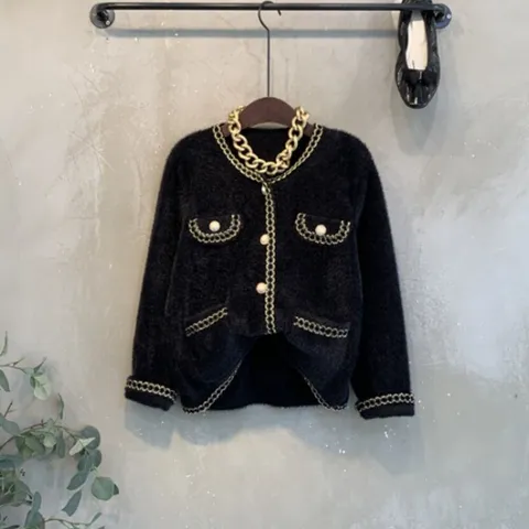 [브리치]  / 로레인 진주 날개사 퍼 트위드 자켓 2color