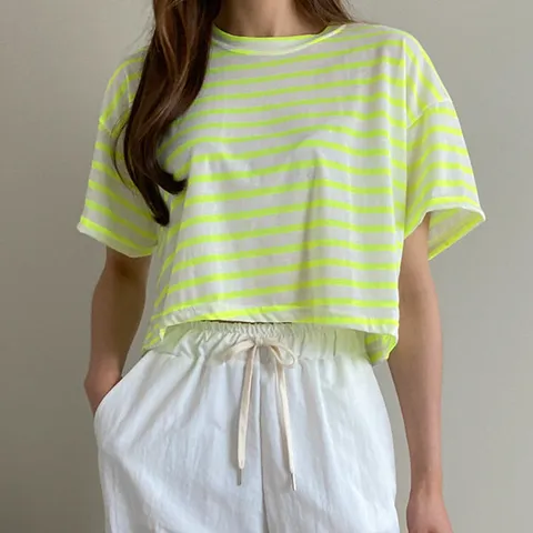 (BM)단크롭반팔티 여성