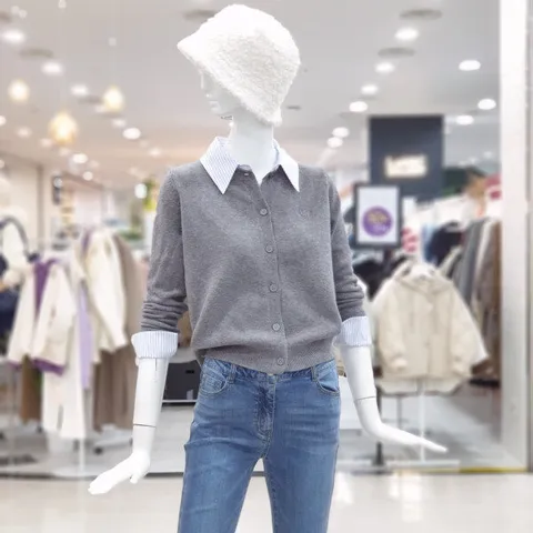 카라 레이어드 봄 니트 FSBHZ1Y57B