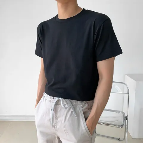 [브리치]  / 여름 썸머 머슬핏 모달 반팔티셔츠 / 블랙 화이트