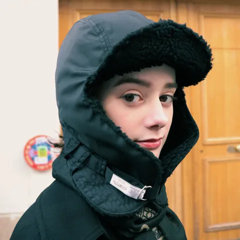 [unisex]F/W REVERSIBLE SATIN TROOPER HAT BLACK