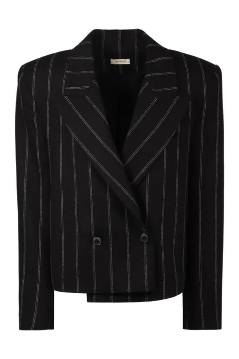 [해외직구] 23FW 더 마네이 아우터 BERTBLAZER PINSTRIPE Black